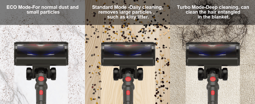 Cordless Vacuum Cleaner,550W/45KP/60Mins Stick Vacuum Cordless Rechargeable for Home/CarPet/Pet Hair/Floor-3 Suction Modes,Smart Screen&Headlight,Self-Standing,Removable Battery,Lighweight,Anti-Tangle