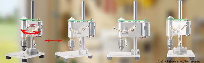 Mini Drill Press, Precision Variable Speed Benchtop Drill Press, Electric Portable Bench Drilling Machine JT0 Chuck CNC 360° Rotating for Metal Wooden DIY Jewelry Making Crafts Tool