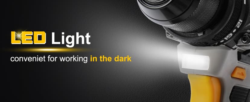 20V Brushless Drill Set, Cordless Power Drill with 2.0Ah Battery,119 PCS Combo Tool Kit for Men, 10mm 3/8" Keyless Chuck, 21+1 Torque Setting Power Tool Set for DIY Garden House Office Repair