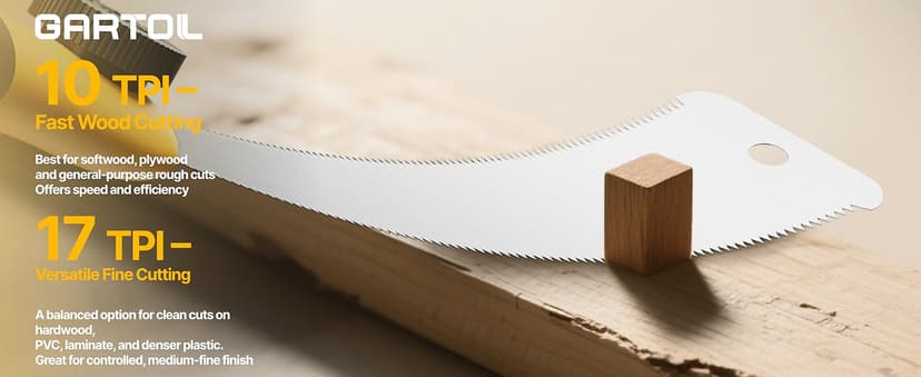 GARTOL Miter Box and Saw Set, 4-Piece Japanese Hand Saw for Wood Cutting, Woodworking Tools for Precise Miter and Bevel Cuts with 3 Replaceable Blades for DIY, Crafting, Furniture Making & Carpentry