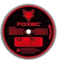 FOXBC 14 Inch Metal Steel Cutting Saw Blade 72 Tooth for Evolution 14 Inch Chop Saw and Other, Cermet Carbide Up to 5X Longer Life