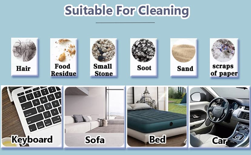 TEZILON Car Vacuum Cleaner 18000Pa Powerful Suction HEPA Filter, Portable Cordless Handheld Vacuum Vehicle Home with LED Display Air Duster Rechargeable Lightweight Multi-Nozzles for Pet Hair Keyboard