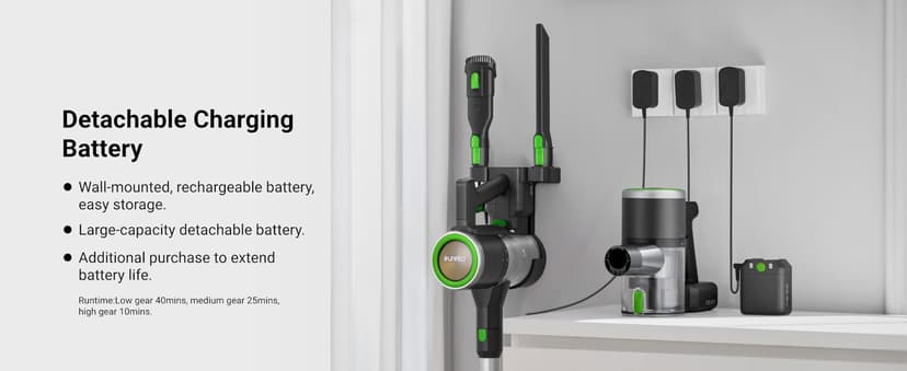 Eureka Lightweight Cordless Stick Vacuum Cleaner Convenient for Hard Floors, Rechargeable Handheld Vacuum Cleaner Portable with Powerful Motor Efficient Suction, RapidClean Ultra NEC370GR, Moss Green