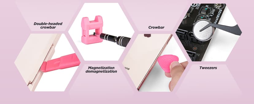 Pink Cordless Drill Set 142 Pcs, 21V Pink Power Drill Tool Set Kit with Storage Bag, Electric Drill Set for Women, Precision Screwdriver set, Magnetic Wristband, for Home DIY Projects