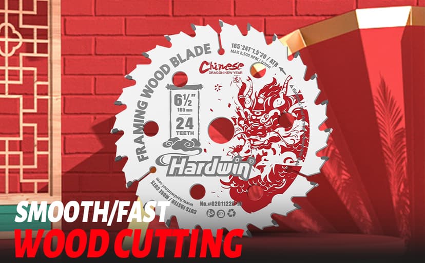 6''24 Teeth Circular Saw Blade for Wood Cutting - 2-Piece Set, Ideal for Plywood, Hardwood, OSB, and More