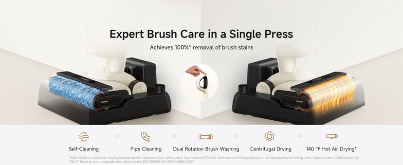 MOVA K30 Mix Wet Dry Vacuum Cleaner, 4-in-1 Cordless Vacuum for Multi-Surface, 180° Lie-Flat Reach, 30Min 140°F Hot Air Drying, 0in Dual Edge, Powerful 18000Pa Suction Floor Cleaner for Pet Hair