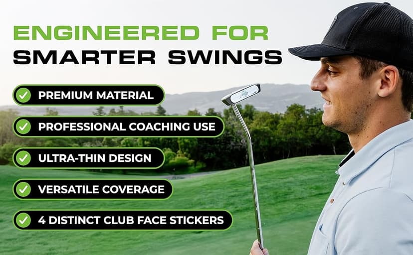 Golf Impact Tape - 384 or 160 Pack Impact Tape for Golf Clubs | Golf Tape for Clubs with Golf Impact Stickers and Golf Club Stickers for Drivers, Woods, Irons, Putters | No Residue, Easy Peel