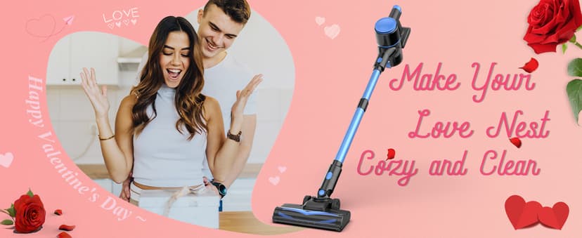 N8 Cordless Vacuum Cleaner, Lightweight Stick Vacuum with Powerful Suction, 2200mAh Battery, 40 Mins Runtime, Self-Standing, Rechargeable Vacuum Cleaners for Home Hardwood Floor Carpet Pet Hair