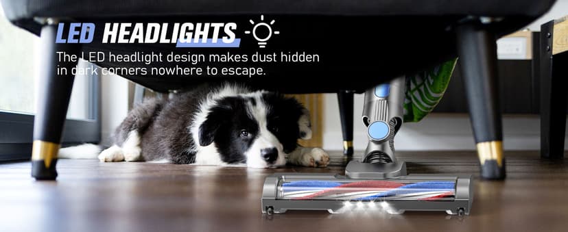 Cordless Vacuum Cleaners for Home with Powerful Suction,Stick Vacuum Cordless Rechargeable,Up to 35 Mins Runtime,Lightweight Hardwood Floor Vacuum for Pet Hair,Carpet(Deep Blue)
