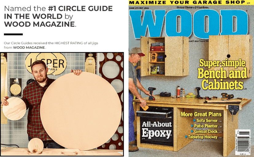 Jasper 390 PRO Router Circle Cutter Jig – Cut 184 Perfect Circles from 7" to 52¾" – Built for Compact, Trim & Cordless Routers – Empower Your Craft with Pro-Grade Polycarbonate Precision