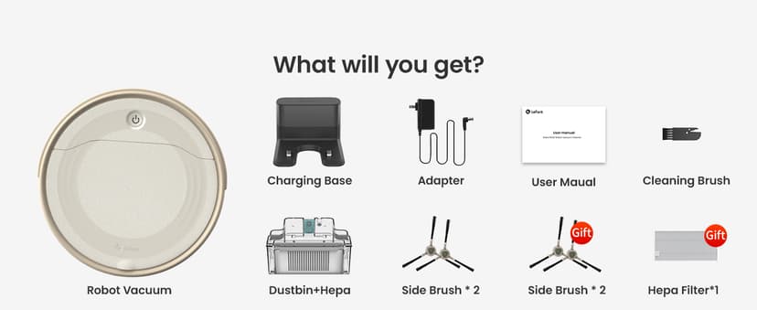 Lefant M310 Robot Vacuum Cleaner, 4500Pa Strong Suction with PreciSense Avoiding, Slim, Self-Charging, 160Mins Runtime, App/Wi-Fi/Alexa, Ideal for Pet Hair & Hard Floor Cleaning