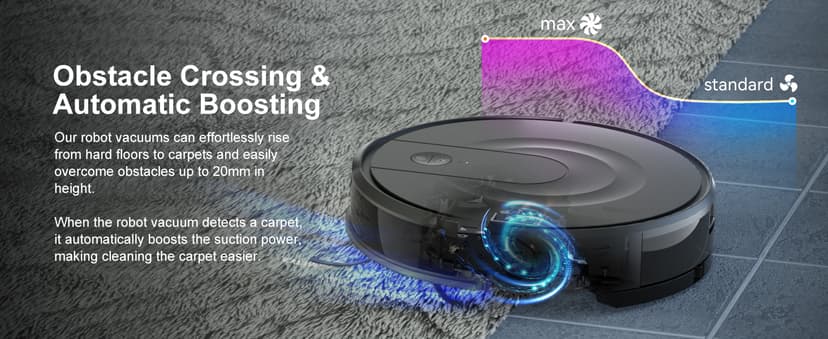 Robot Vacuum and Mop Combo, LiDAR Navigation with Ultra Slim Design, Smart Mapping Robotic Vacuum Cleaner, 9000Pa Suction, Customizable Cleaning for Pet Hair, Carpets, and Hard Floors