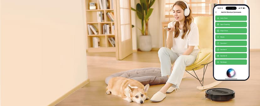 Robot Vacuum,2 in 1 Mopping and Vacuuming, App/Voice/Remote Control,Self-Charging Robotic Vacuum Cleaner,Good for Hard Floor, Low-Pile Carpet, Pet Hair (Small)