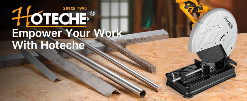 Hoteche 14-Inch Metal Cutting Chop Saw 2600W Heavy-Duty Electric Cut Off Machine with Saw Blade