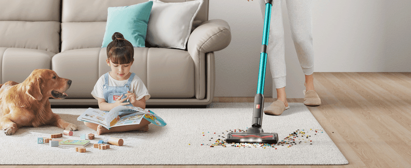 Cordless Vacuum Cleaner, 550W/45KPa Cordless Vacuum, 65 Mins Run Time, Self-Supporting Design,Stick Vacuum with OLED Display and Anti-Tangle Brush for Home, Carpets, Hard Floors and Pet Hair
