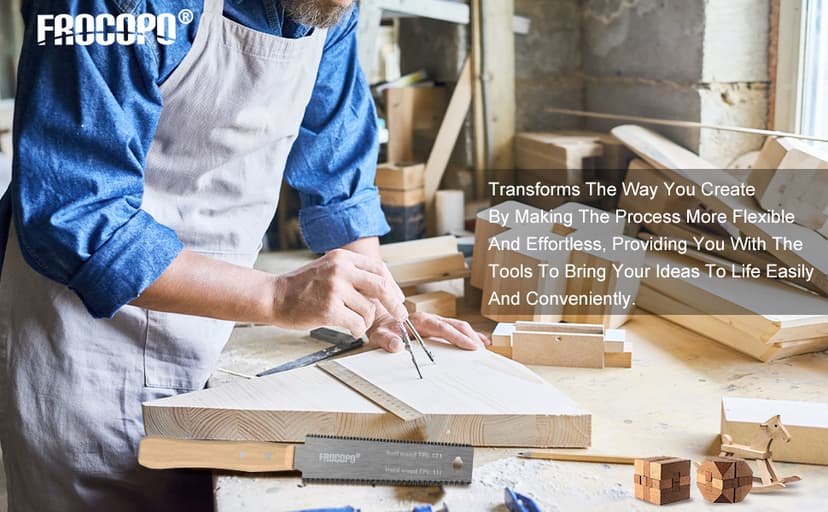 Hand Saw Woodworking Tools, 6-Inch Pull Saw, Flexible Double-Edge Blade 17/11 TPI, Japanese Flush Cut for DIY Craft, Non-Slip Wood Handle, Sharp & Lightweight for Woodworking and Garden Trim