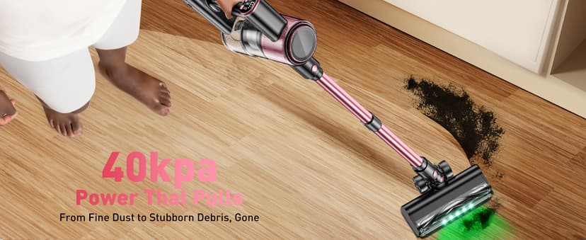 Cordless Vacuum Cleaner, 8 in 1 Vacuum Cleaner for Home with LED Display, 3 Suction Modes, Anti-Tangle Brush, 45mins Runtime Lightweight Stick Vacuum for Home Hardwood Floor, Pet Hair, Carpet
