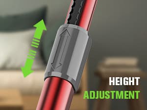 Cordless Vacuum Cleaner, 85,000PRM Upgraded Dual Suction Cordless Stick Vacuum up to 35mins Runtime, Lightweight Rechargeable Vacuum for Home (Grey Red)
