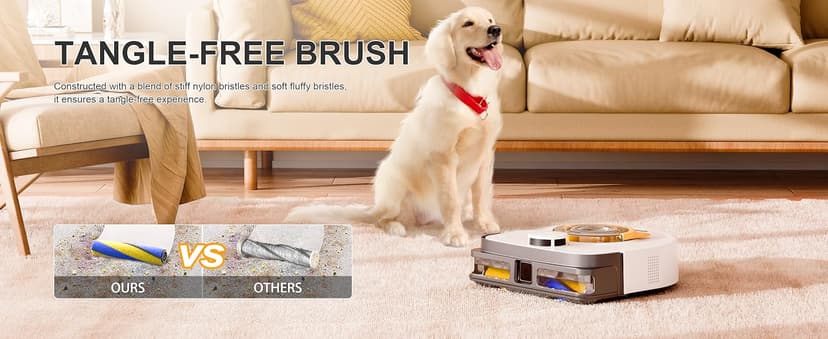 Robot Vacuum for Pet Hair, Automatic Robot Vacuum Cleaner Self Cleaning Brushroll, Robotic Vacuum Ideal for Carpet, 22,000 Pa Square