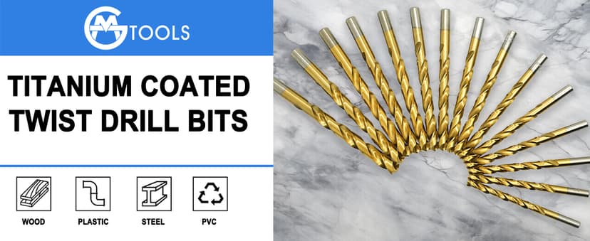 115Pcs Cobalt Drill Bits Set, M35 High Speed Steel, 135 Degree Tip, Twist Jobber Length Drill Bit Kit for Hardened Metal, Plastic and Wood with Metal Indexed Storage Case, 1/16"-1/2"