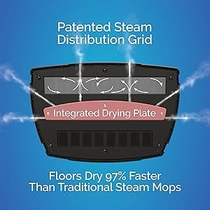 Euroflex Vapour Pro 20-Piece Steam Mop with Built-In All-in-One Portable Steam Cleaner; Ranked #1 by Good Housekeeping; 295°F & 50 PSI; Kills 99.9% Bacteria & Viruses (H1N1); 5-Year Warranty