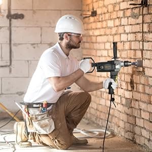 10-Amp Corded 5/8" Heavy Duty Drill Mixer Set, Mixing Drill Machine with Spade Handle for Drilling and Mixing, Variable Speeds Concrete Mud Mixer ROLAYSEE TOOLS