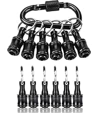 12PCS Bit Holders 1/4 Socket, Hex Shank Screwdriver Bit Holder for Impact Driver Drill Bit Keychain Extension Bar Quick Release Easy Change, Screwdriver Bit Holders for Tools & Home Improvement Gift
