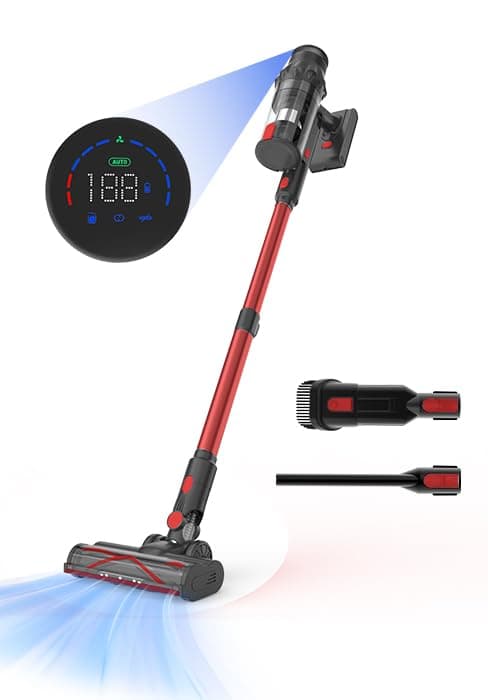 Cordless Vacuum Cleaner, Vacuum Cleaners for Home, 50KPA 500W Stick Handheld Pet Hair Hardwood Floor Vac, High Power Hand Held Rechargeable Battery Portable Household Lightweight Vac, C11 Gold