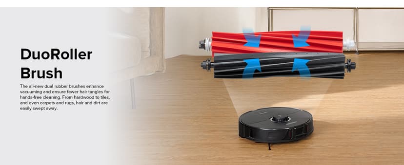 roborock S8+ Robot Vacuum, Sonic Mop with Self-Empty Dock, Stores up to 60-Days of Dust, Auto Lifting Mop, Ultrasonic Carpet Detection, 6000Pa Suction, Black