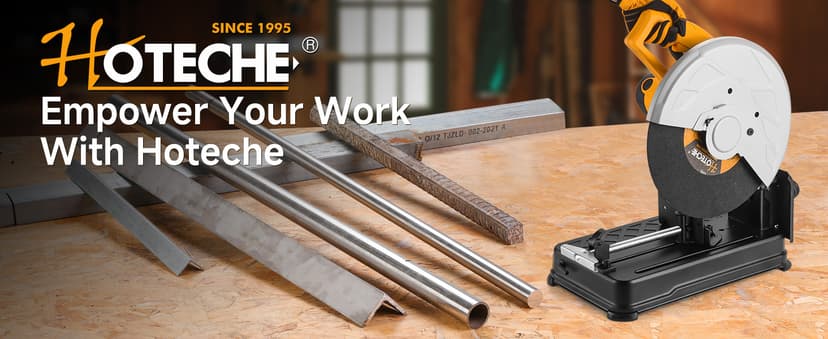 Hoteche 14-Inch Metal Cutting Chop Saw 2100W Heavy-Duty Electric Cut Off Machine with Saw Blade