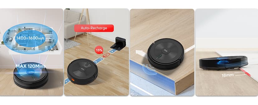 Robot Vacuum and Mop: 2-in-1 Robot Vacuum Cleaner 3000Pa Strong Suction & Tangle-Free & Alexa/APP Control & Self-Charging, Schedule Cleaning Robotic Vacuum for Pet Hair, Hard Floor, Carpet
