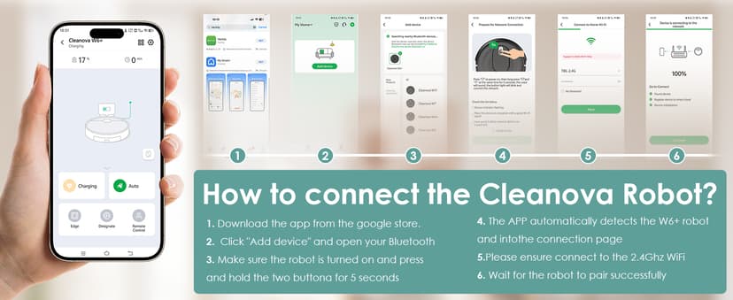W6+ Robot Vacuum Cleaner,2800Pa Suction,720ml Large Capacity,120 Mins Runtime,Self-Charging Slim Robotic Vacuums,APP/Voice/Remote Control,No Entanglement Suction Port Ideal for Pet (Black)