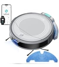 Lefant LiDAR Robot Vacuum and Mop,45-Day Self-Emptying,6000Pa Powerful Suction,Customized Cleaning,Home Mapping,140 Min Runtime,Roller Brush for Carpet,2.4G/5G WiFi/Alexa/APP/iWatch,M2 Plus