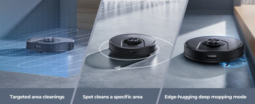 Robot Vacuum and Mop Combo, 5000Pa Robot Vacuum Cleaner with LIDAR Navigation, 3 in 1 Robot Vacuum Mop with Auto Carpet Boost, Self Charging, App/Voice Control, Ideal for Pet Hair,5 Maps