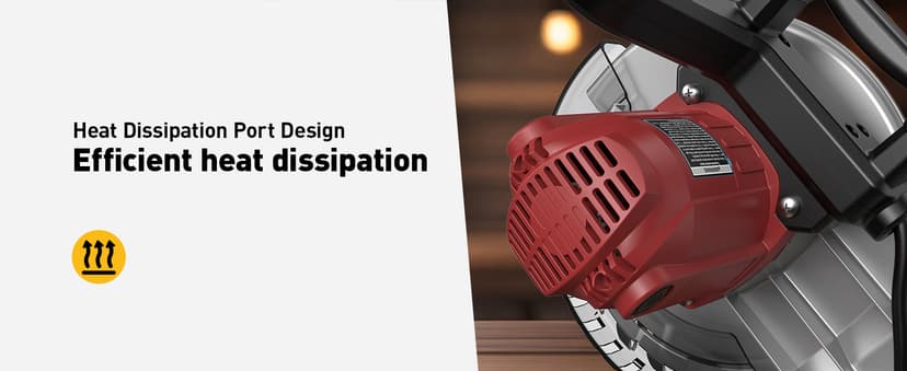 10-inch Sliding Compound Miter Saw, 5000RPM, 15 Amp, Single Bevel 0-45° with Extension Table, 36T Blade, Power Saw for Metal, Plastic, Wood, Laminates