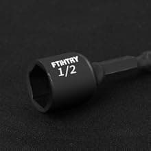 39Pcs Magnetic Nut Driver Set for Impact Drill, Metric & SAE Magnetic Impact Drill Driver Bit, 1/4" Hex Shank, Fully Magnetic Hex Nut Driver Drill Bit Master Kit, Black