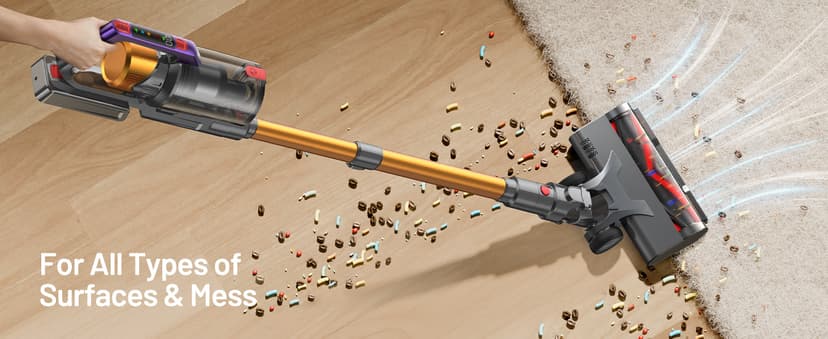 Cordless Vacuum Cleaner, 550W/45KPA Self-Standing Vacuum Cleaners for Home, Max 60Mins Anti-Tangle Stick Vacuum with Aromatherapy, Dual-Handheld Lightweight Vacuum for Pet Hair, Carpets, Hardwood