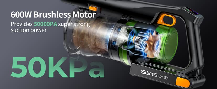 Cordless Vacuum Cleaner, 550W 45KPA 60 Mins Vacuum Cleaners for Home, Anti-Tangle Stick Vacuums with Rechargeable Battery, Dual-Handheld Lightweight Vacuum with Aromatherapy for Pet Hair Carpet Floors