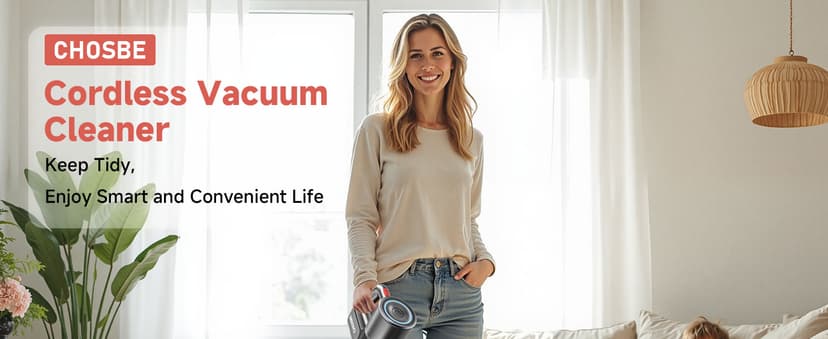 Cordless Vacuum Cleaner, 500W/40Kpa Stick Vacuum with 45Mins Runtime, Self-Standing Vacuum Cleaners for Home, Anti-Tangle, 1.5L Dust Cup, Rechargeable Vacuum for Hardwood Floor Carpet Pet Hair