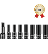 K I M O. Cordless Impact Wrench, Max Torque 406ft-lbs (550N.m) & 3000RPM, Premium Brake Stop, 1/2 lmpact Gun with 3000mAh Li-ion Battery, 7Drive lmpact Sockets, Fast Charger Impact Drill for Car Tires