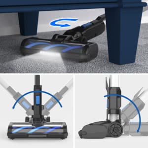 Cordless Vacuum Cleaner for Home, 45Kpa Lightweight Stick Vacuum with Powerful Suction, Rechargeable Battery Up to 50mins, Handheld Vacuum Cleaners for Carpets, Pet Hair,Hardwood Floors - Blue