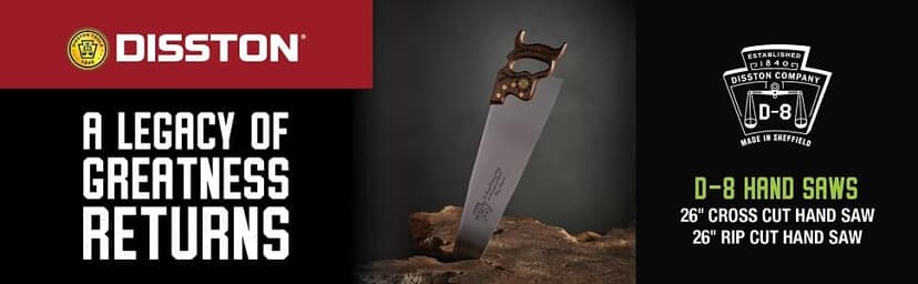 Disston 26” Walnut Handled Professional Cross Cut Saw for Wood