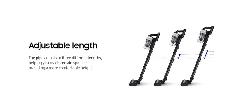 SAMSUNG BESPOKE Jet Cordless Stick Vacuum Cleaner w/ Clean Station, Powerful Multi-Surface Floor Cleaning for Carpet, Hardwood, Tile, 5-Layer Filter, Lightweight, VS20A9580VB/AA, 2023, Midnight Blue