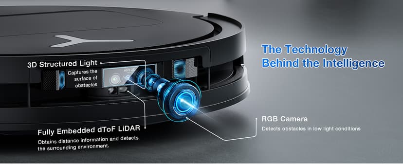 ECOVACS DEEBOT T50 PRO Omni Robot Vacuum and Mop, 3.19” Ultra-Slim, 15,000Pa Suction, ZeroTangle 2.0, TruEdge Edge Cleaning, AIVI 3D Obstacle Avoidance, Auto Mop Wash & Dry, Self-Emptying