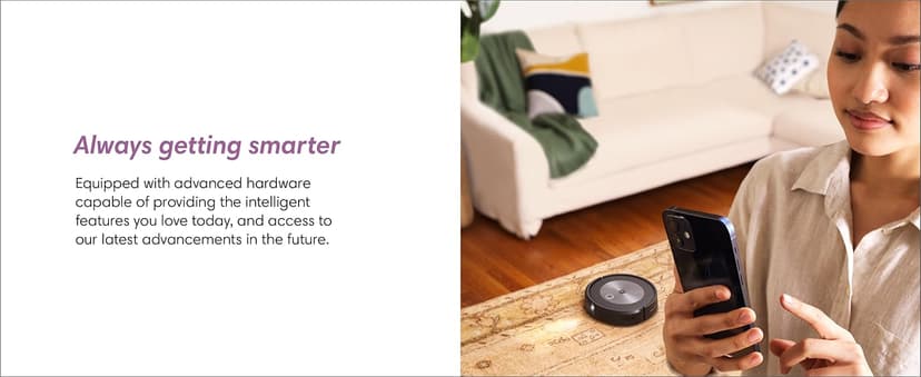 iRobot Roomba j7+ (7550) Self-Emptying Robot Vacuum – Uses PrecisionVision Navigation to Identify & Avoid Objects Like Socks, Shoes, & Pet Waste, Smart Mapping, Self-Empty for Up to 60 Days