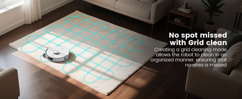 AIRROBO T30+ Robot Vacuum and Mop, 60-Day Self-Emptying, Proactive Intelligence Obstacle Avoidance, Carpet Detection, Tangle-Free Brush, 6000PA Suction, LDS Mapping, APP & Voice Control