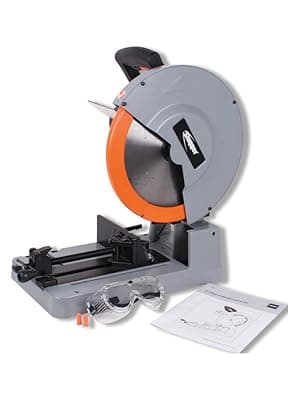 Slugger by Fein 14" Metal Cutting Saw - High Torque Low-Speed Motor, Precision Bevel Cuts, Cast Aluminum Base, Integrated Chip Collection, Ergonomic Handle - 72905361120