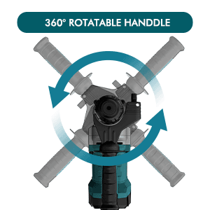 1-1/4 Inch SDS-Plus 13 Amp Heavy Duty Rotary Hammer Drill with Safety Clutch 4 Functions and Variable Speed, Including Chisels and Drill Bits