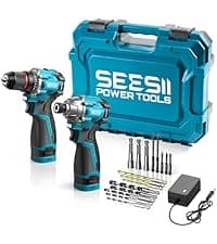 Seesii Cordless Impact Wrench 1/2 inch, High Torque 479 Ft-lbs(650Nm) Brushless Impact Gun,2500RPM w/2x4.0 Battery, 6 Sockets,8 Drill Bits, High Torque Power Impact Driver for Car Home,WH700