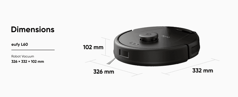 eufy L60 Robot Vacuum, Ultra Strong 5,000 Pa Suction, iPath Laser Navigation, for Deep Floor Cleaning, Ideal for Hair, Hard Floors